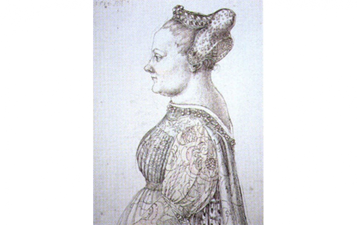 Катерина Корнаро, рисунок А. Дюрера, 1494 г.